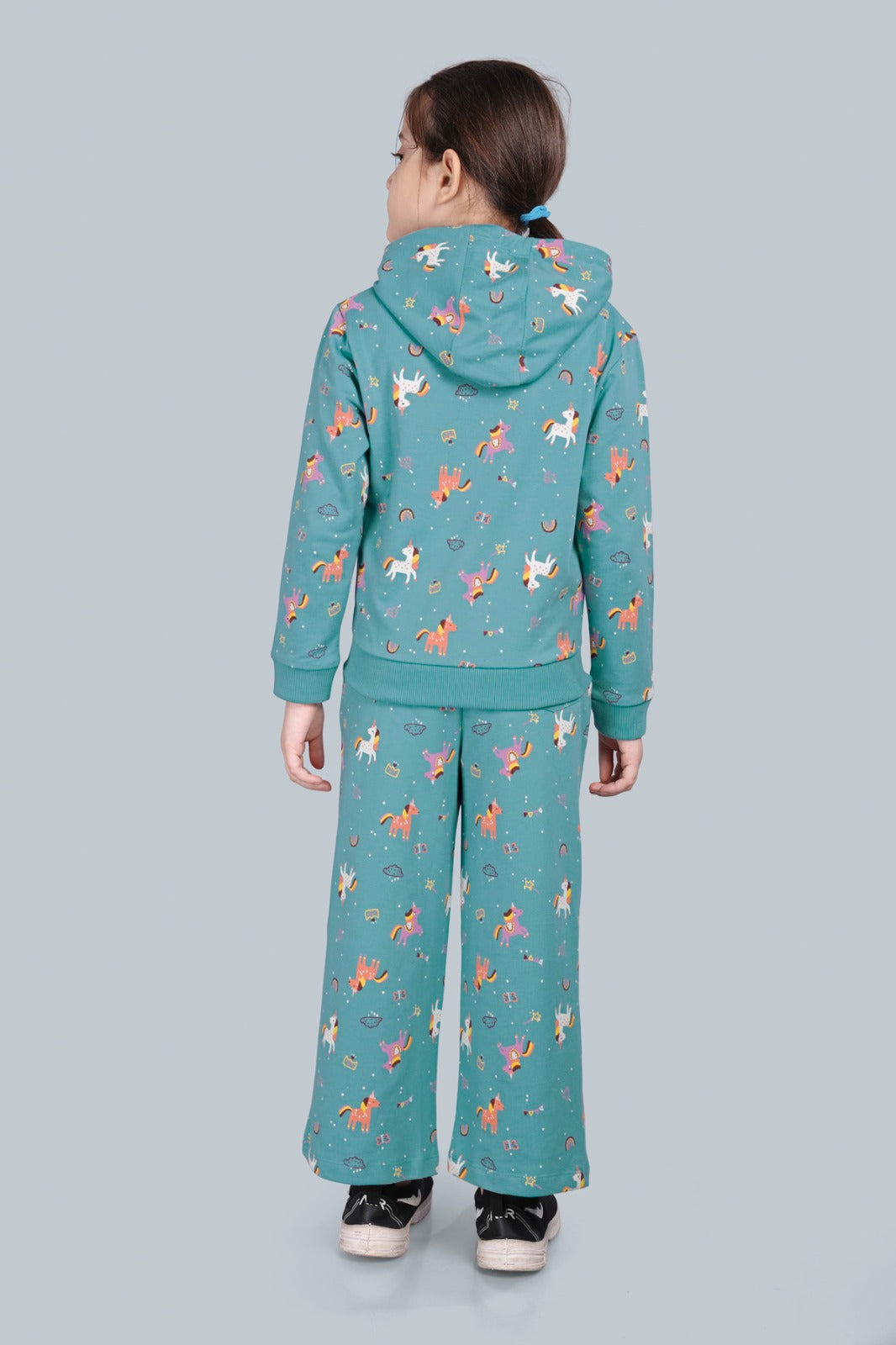 Girls Zip-up Hoodie Sweatshirt and Wide Leg Relaxed Fit Pants