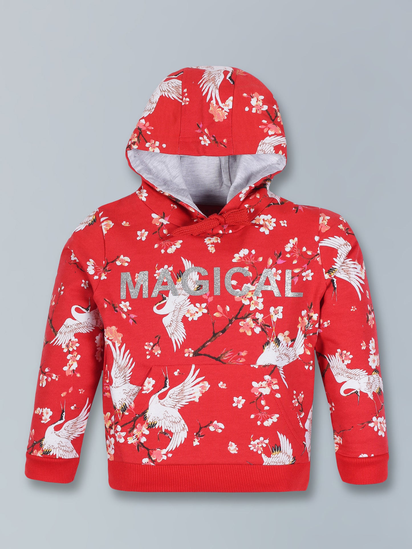 Unicorn Printed Hoodie Sweatshirt pack of 2- Red and White
