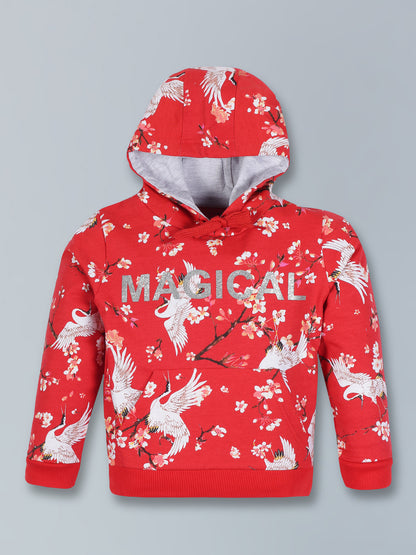 Unicorn Printed Hoodie Sweatshirt pack of 2- Red and White