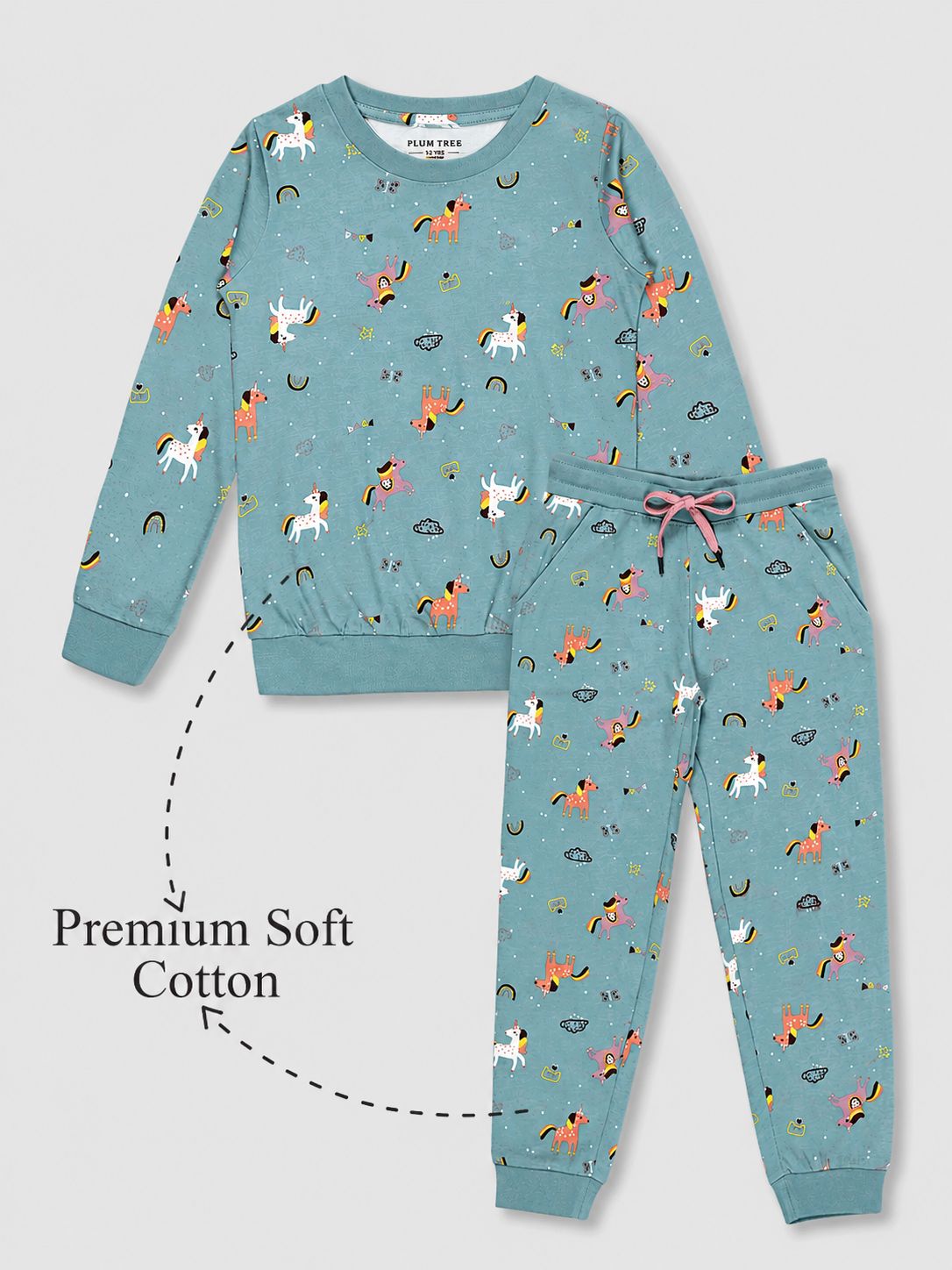 Girls Premium Soft Cotton Full sleeve T-shirt and jogger pant clothing set