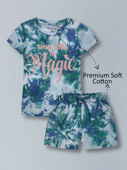 Girls Trendy Cotton Top & Shorts Co-ord Set