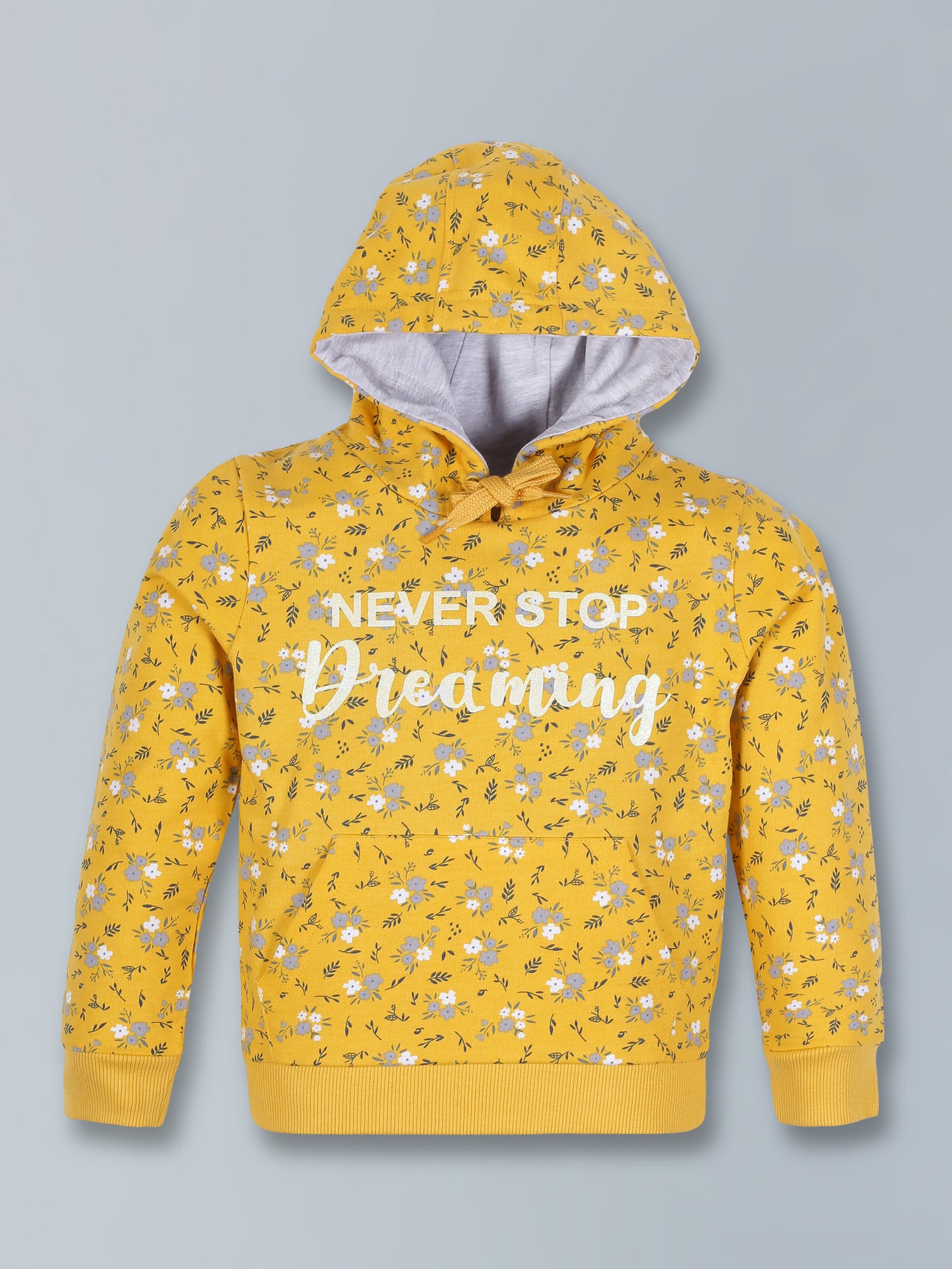Polka Printed Hoodie Sweatshirt pack of 2- Yellow and Pink