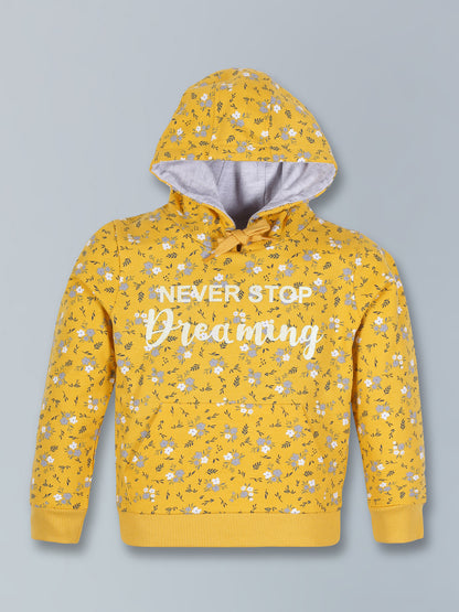Polka Printed Hoodie Sweatshirt pack of 2- Yellow and Pink