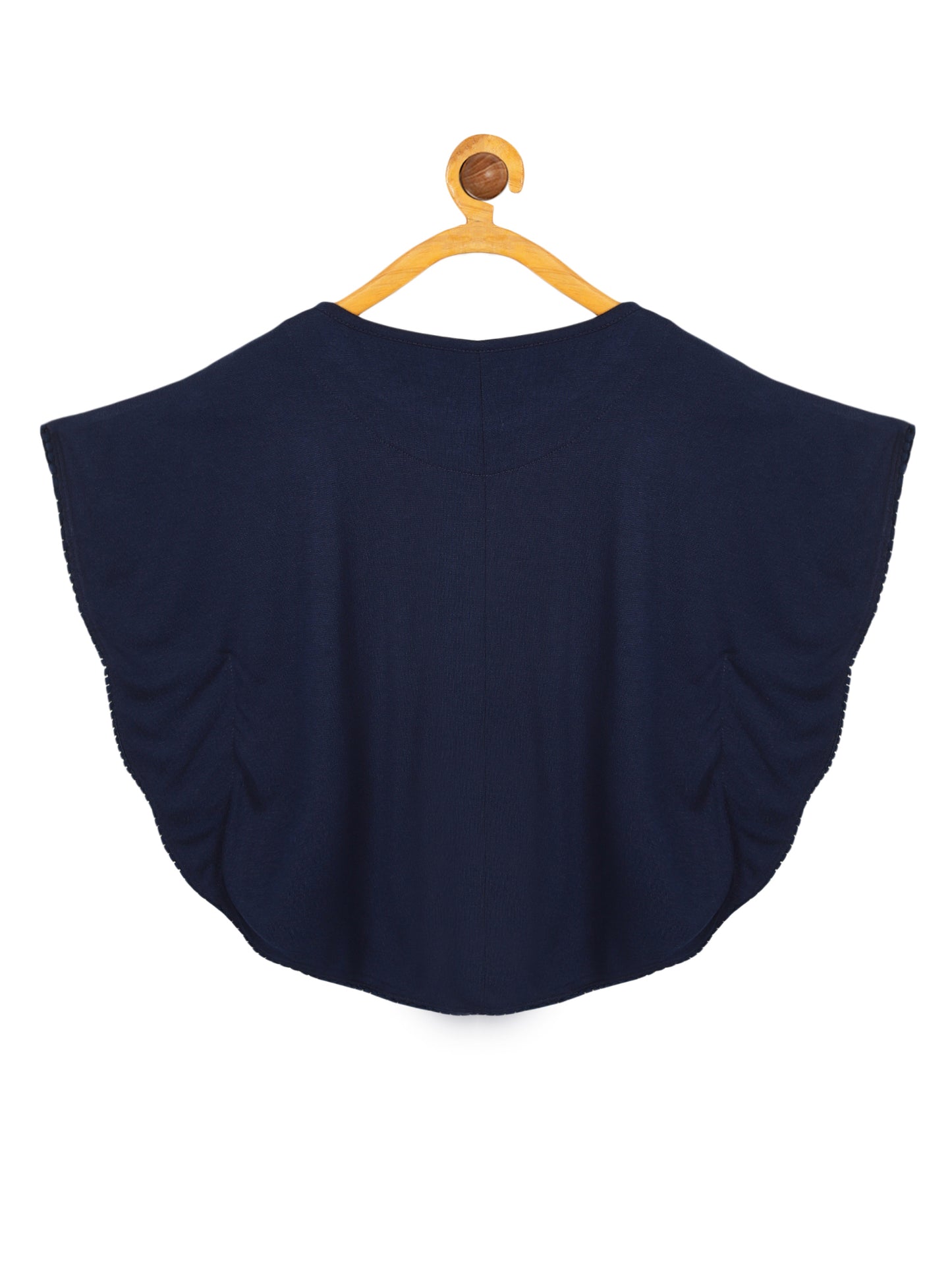 Girls Set of 2 printed Soft Rayon Poncho T-shirts-GREEN NAVY