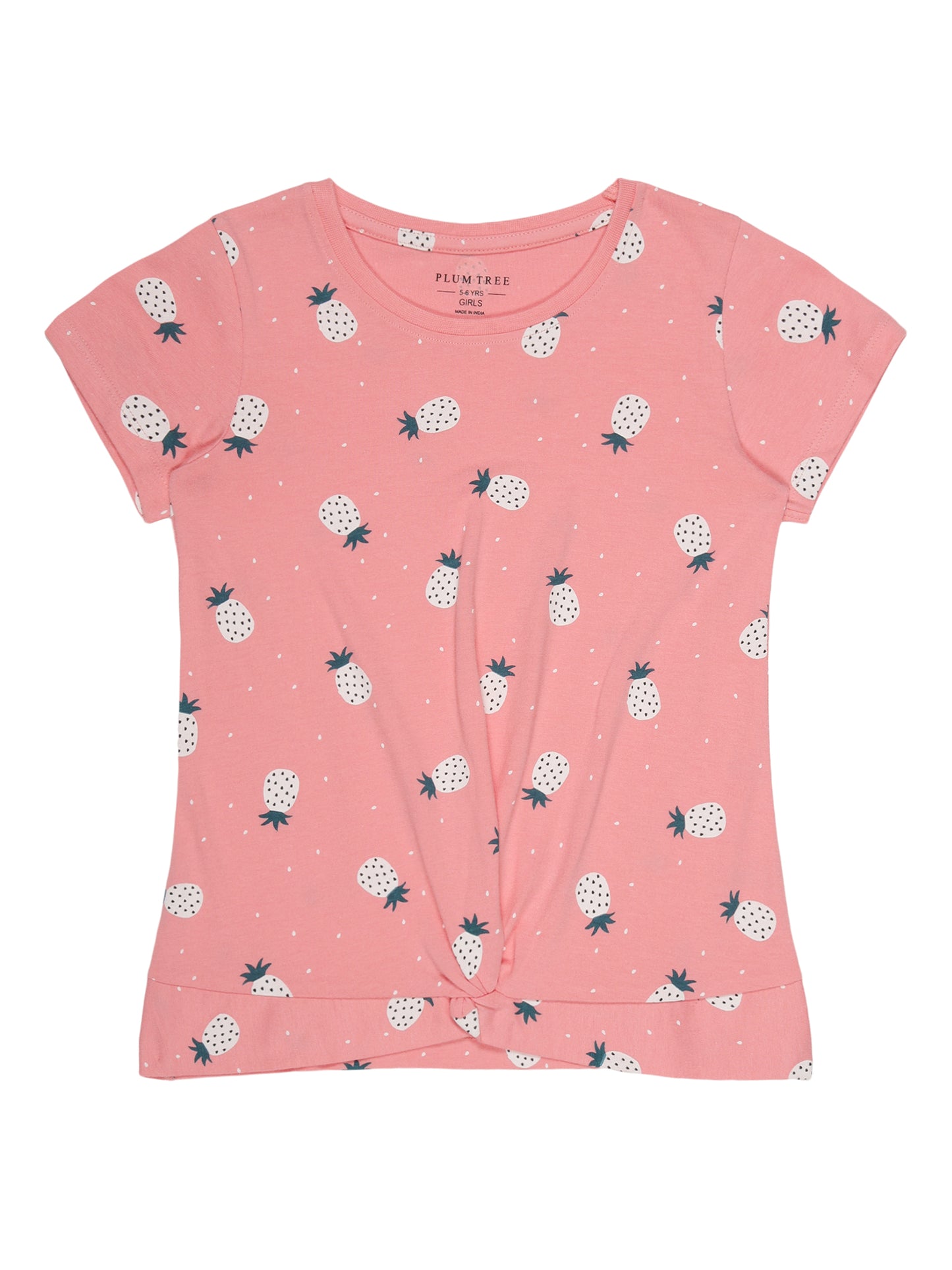 Girls 2 piece pure cotton All Over Printed Co-ordinating Top and Short Set -CORAL AOP