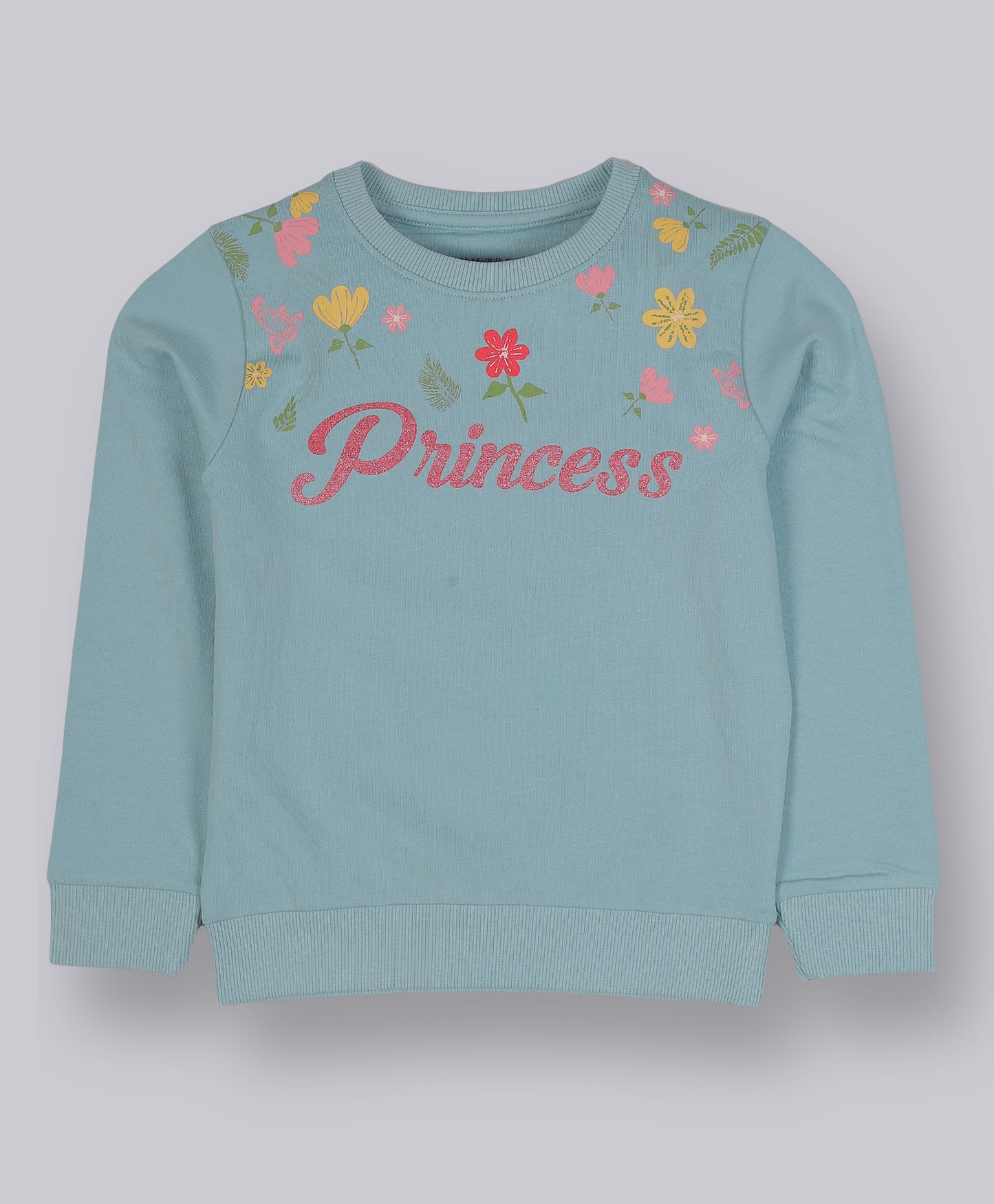 Princess Printed Round neck Pullover Sweatshirt pack of 2- Green and Red