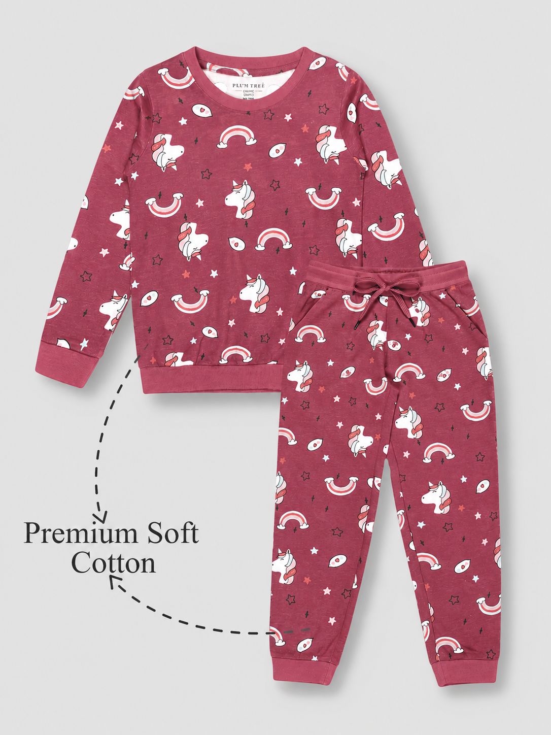 Girls Premium Soft Cotton Full sleeve T-shirt and jogger pant clothing set