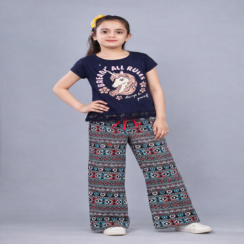 Girls Premium Cotton Crop Top With Lace Border Pack of 2