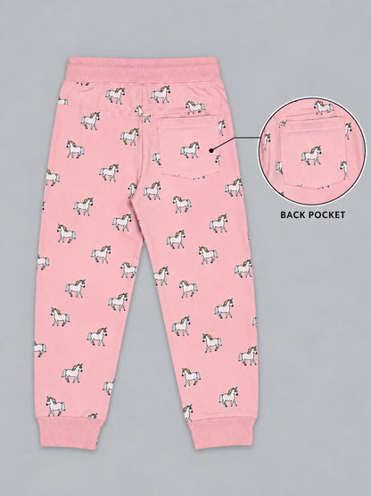Girls Premium Soft cotton Regular Fit Printed Jogger