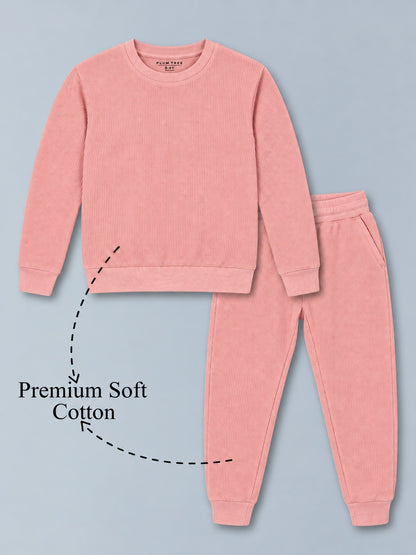 Girls Premium Soft Cotton Full sleeve T-shirt and jogger pant clothing set