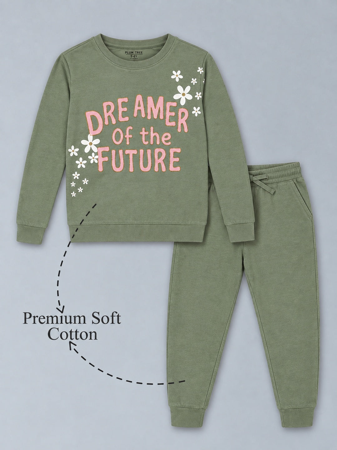 Girls Premium Soft Cotton Full sleeve T-shirt and jogger pant clothing set