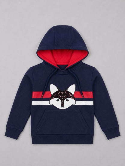 Girls Premium Soft cotton full sleeve Printed Hooded Sweatshirt