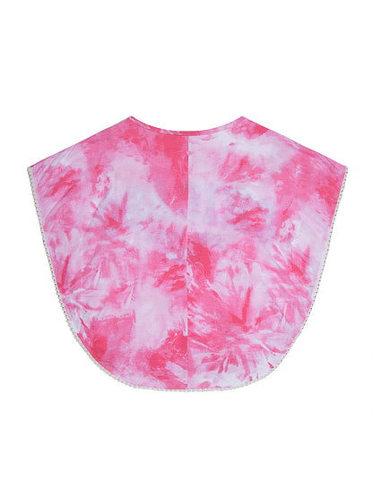 Girls Set of 2 printed Soft Rayon Poncho T-shirts-OFF WHITE YELLOW