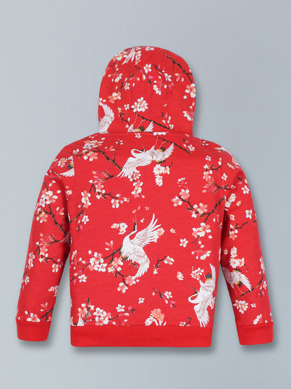 Unicorn Printed Hoodie Sweatshirt pack of 2- Red and White