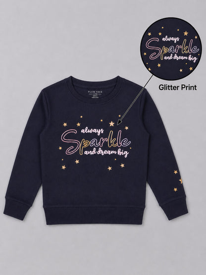 Girls Premium Soft Cotton Full Sleeve Printed Round Neck Sweatshirt