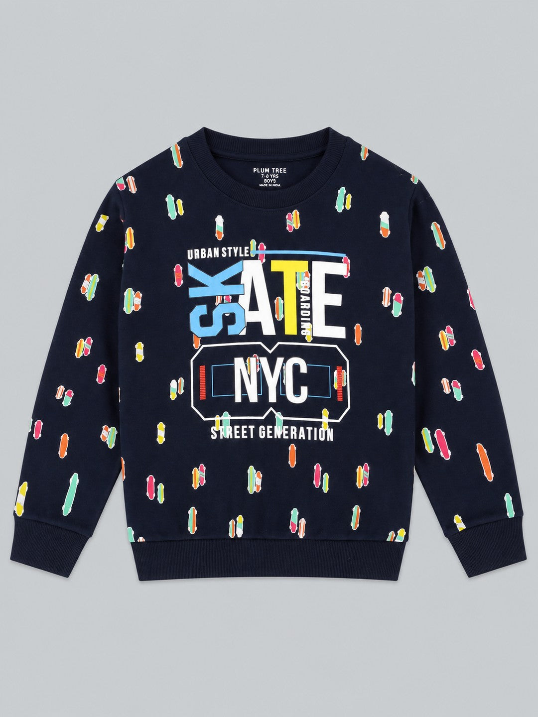 Boys Premium Soft Cotton Full Sleeve Printed Round Neck Sweatshirt