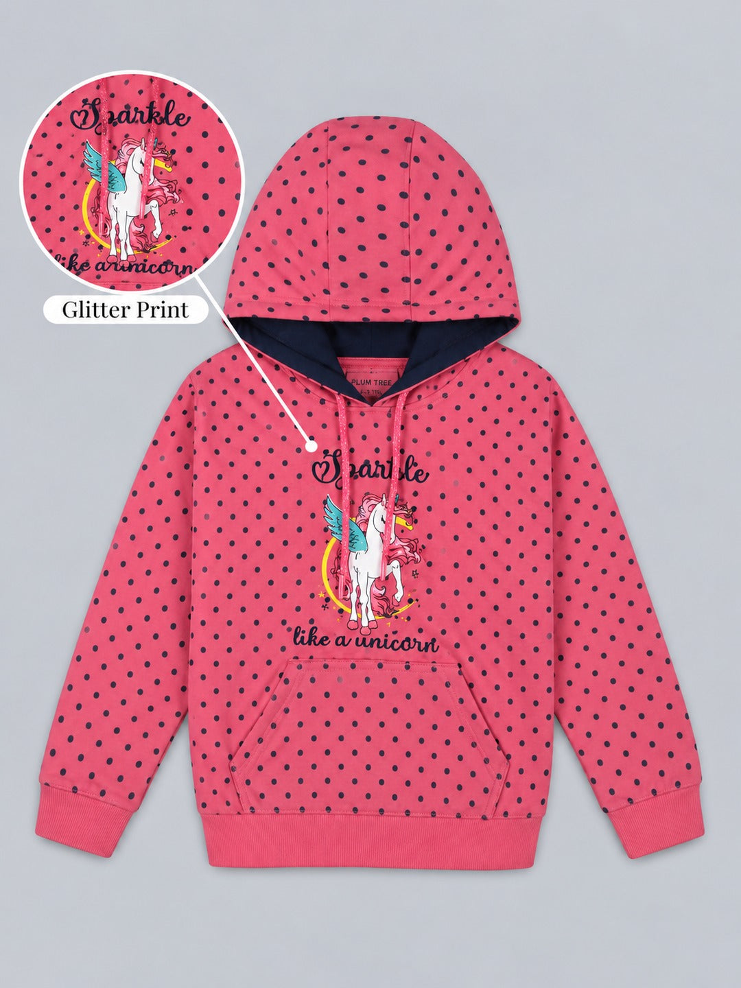 Girls Premium Soft cotton full sleeve Printed Hooded Sweatshirt