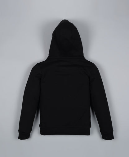 Reversible Sequins Hoodie Sweatshirt and Solid Cargo Pant set- Black