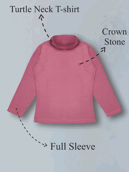 Girls Premium Soft cotton Full sleeve high neck T-shirts pack of 2 set