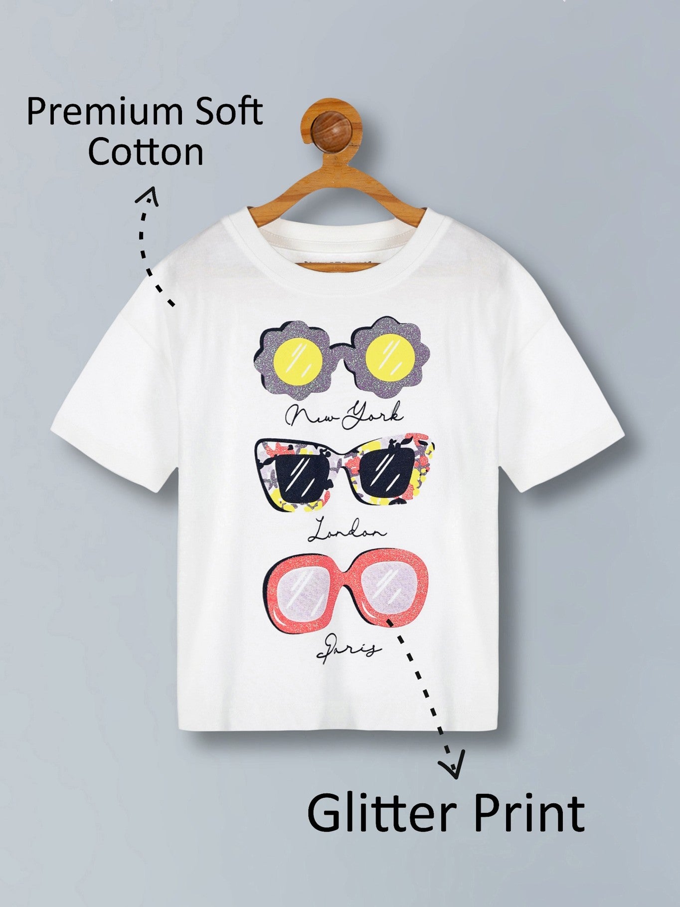Girls  Premium Cotton  Printed Oversized T-shirt pack of  2
