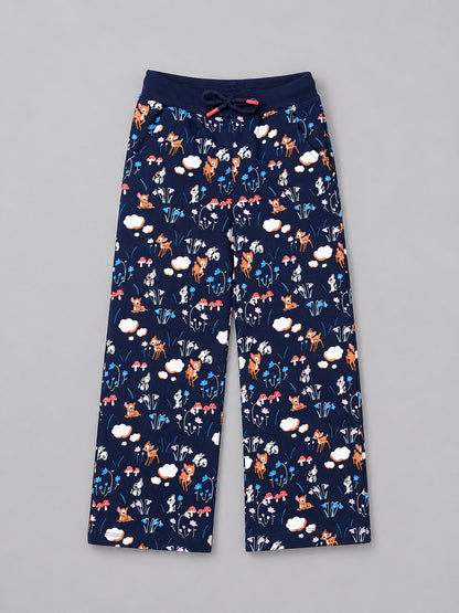 Girls Premium Soft Cotton Printed Wide Leg Pant