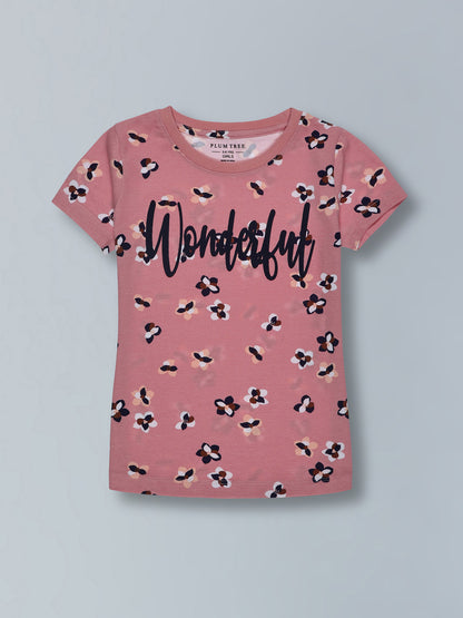 Girls Trendy Cotton Top & Shorts Co-ord Set