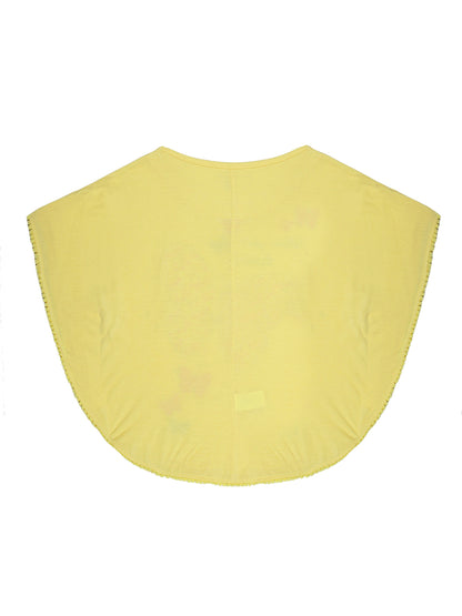 Girls 2 piece Poncho T shirt and Flared Trouser set-YELLOW BLUE
