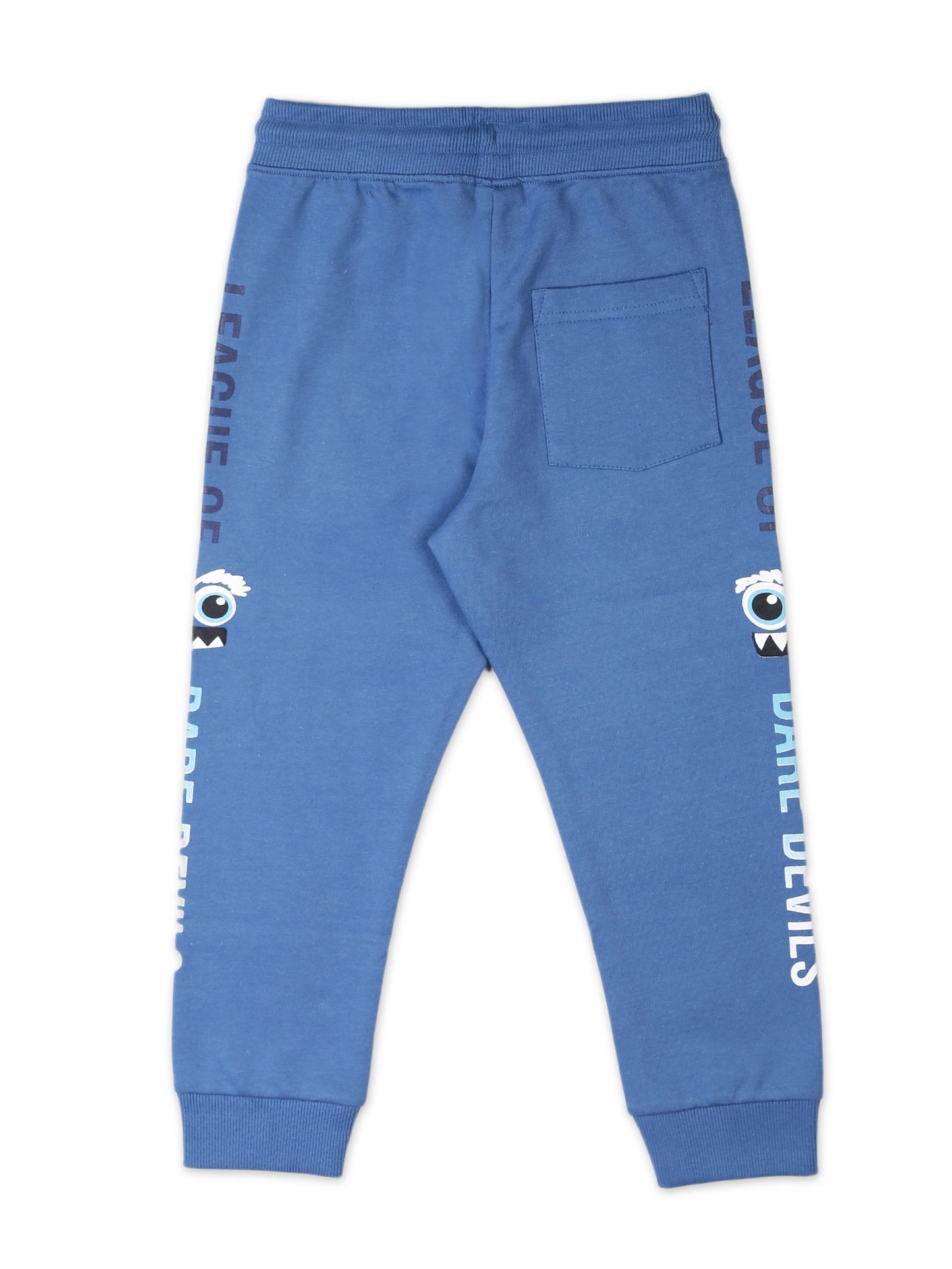 Raised Printed Jogger Track Pant Pack of 2 - Blue and Camoflague