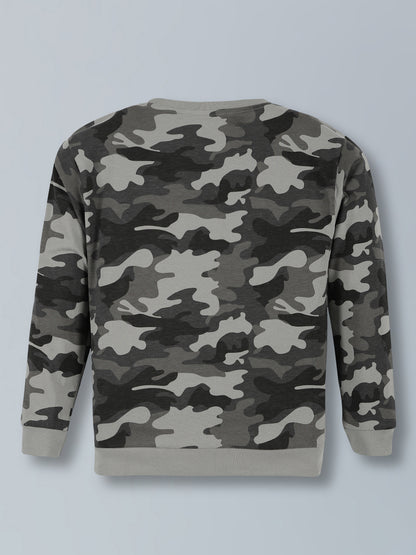 Plum Tree Boys 100% Cotton Full Sleeve  All Over Camoflague Printed T-Shirt & Jogger Set ( Pack Of 2) - Camoflague