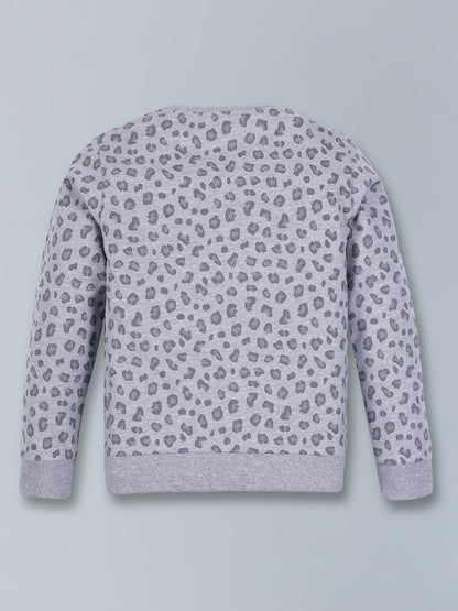 Glitter Printed Round neck Pullover Sweatshirt pack of 2- Grey and Orange