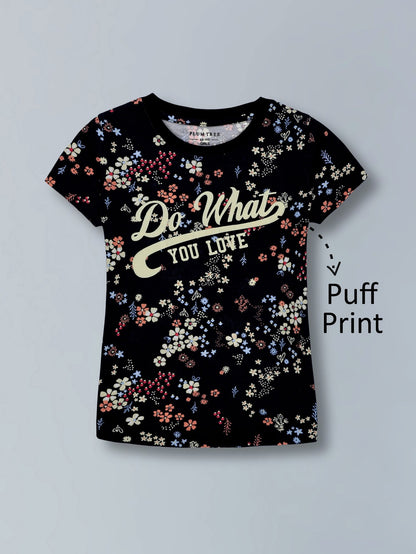 Girls Trendy Cotton Top & Shorts Co-ord Set
