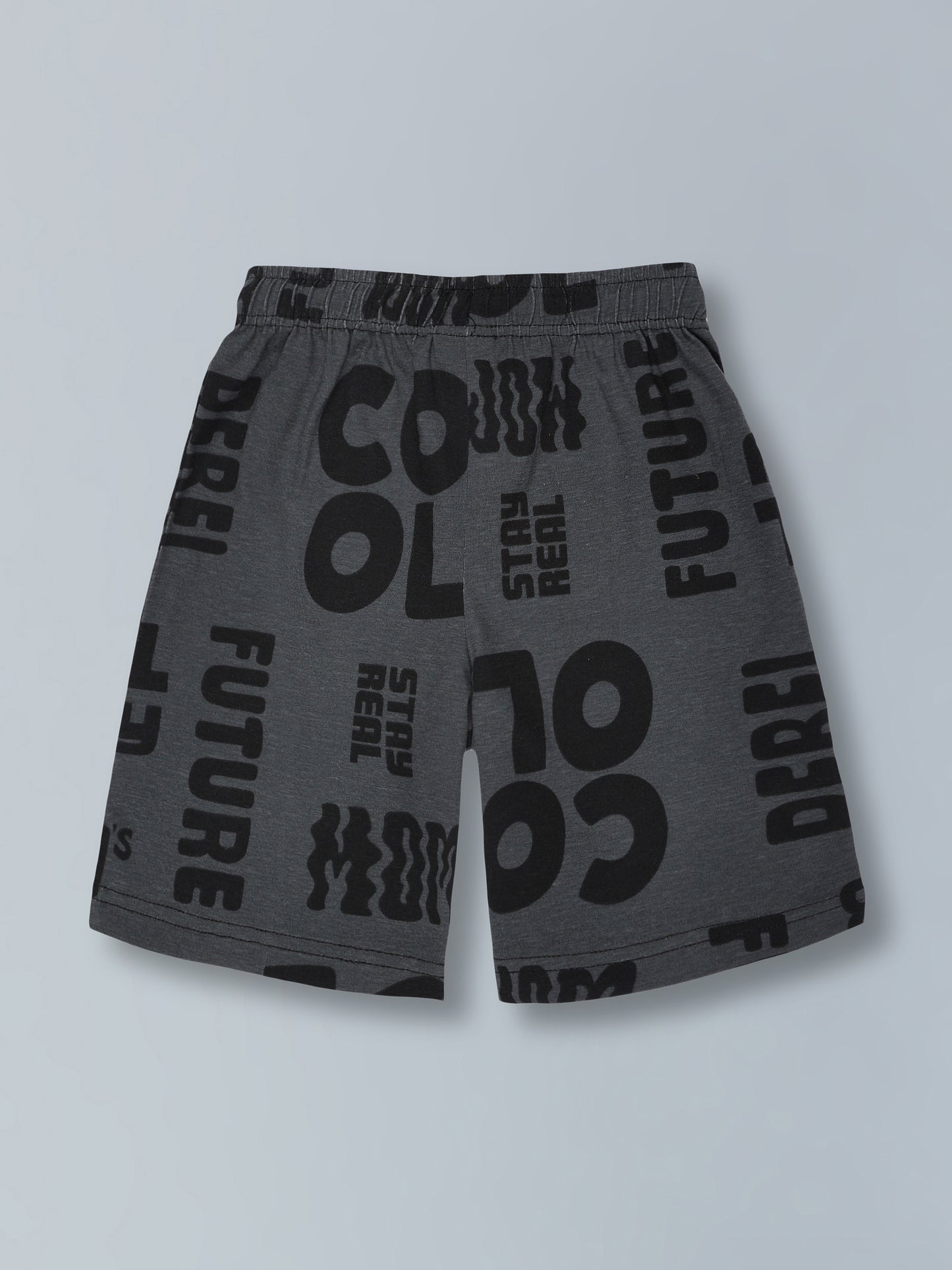 Boys Premium Cotton Printed Knit Shorts Pack Of 2