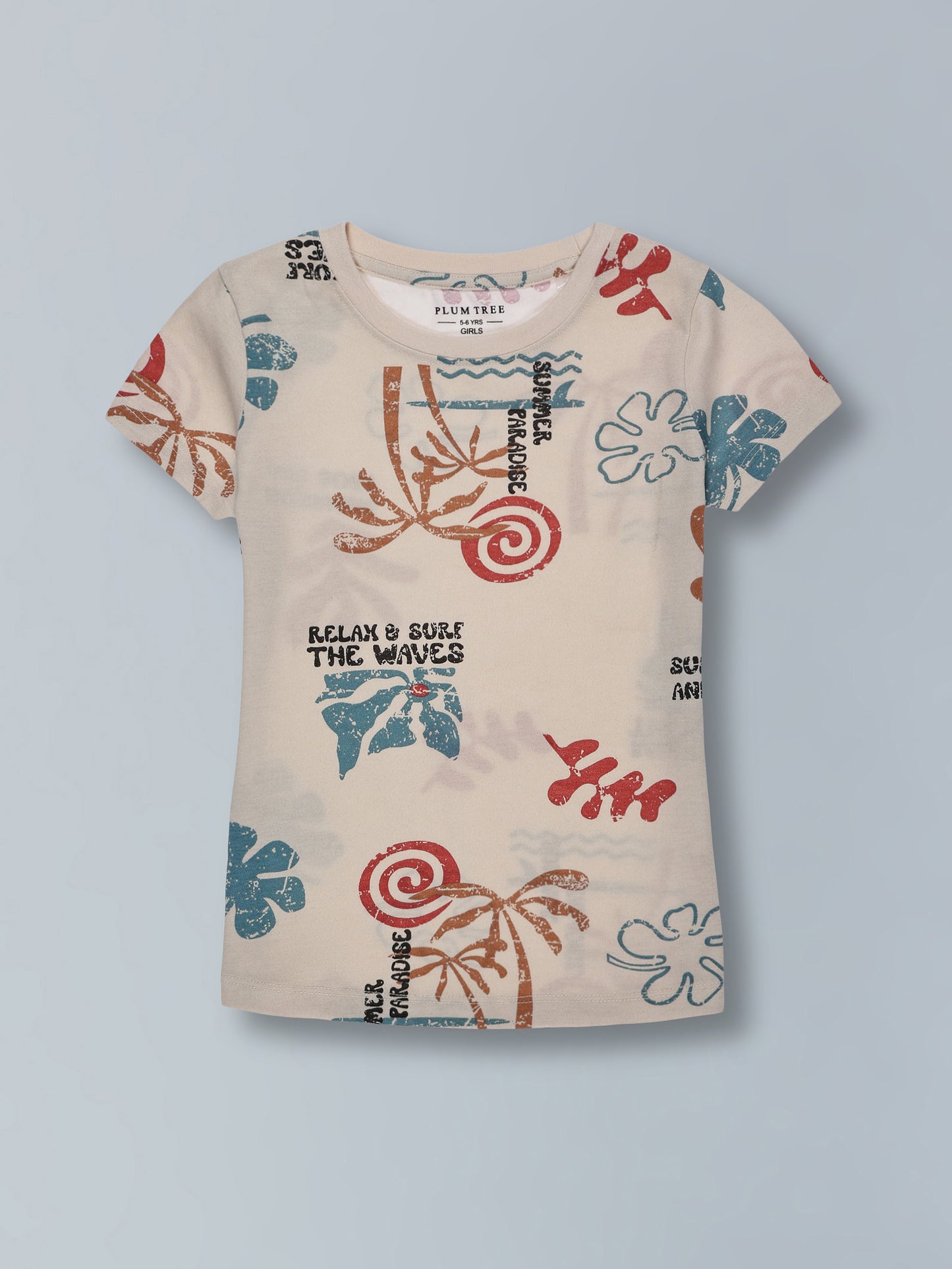 Girls Trendy Cotton Top & Shorts Co-ord Set