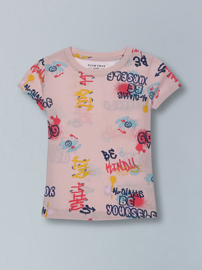 Girls Trendy Cotton Top & Shorts Co-ord Set