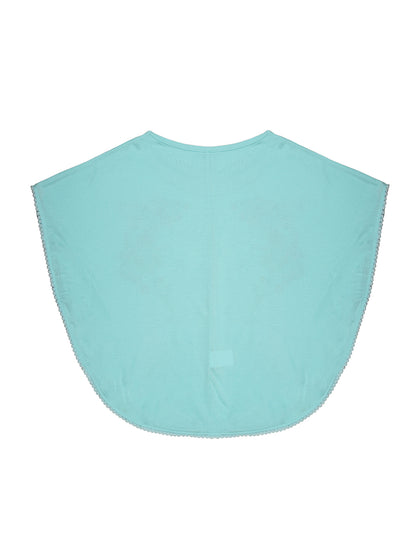 Girls Set of 2 printed Soft Rayon Poncho T-shirts-AQUA PINK