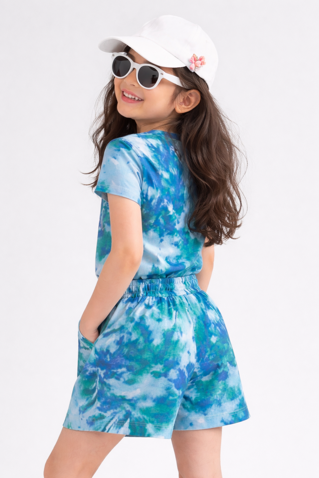Girls Trendy Cotton Top & Shorts Co-ord Set