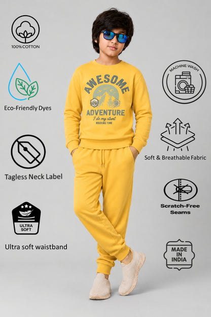Boys Premium Soft Cotton full sleeve T-shirt and jogger pant Clothing Set