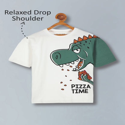 Boys Premium Cotton  Printed Oversized T-shirt pack of  2