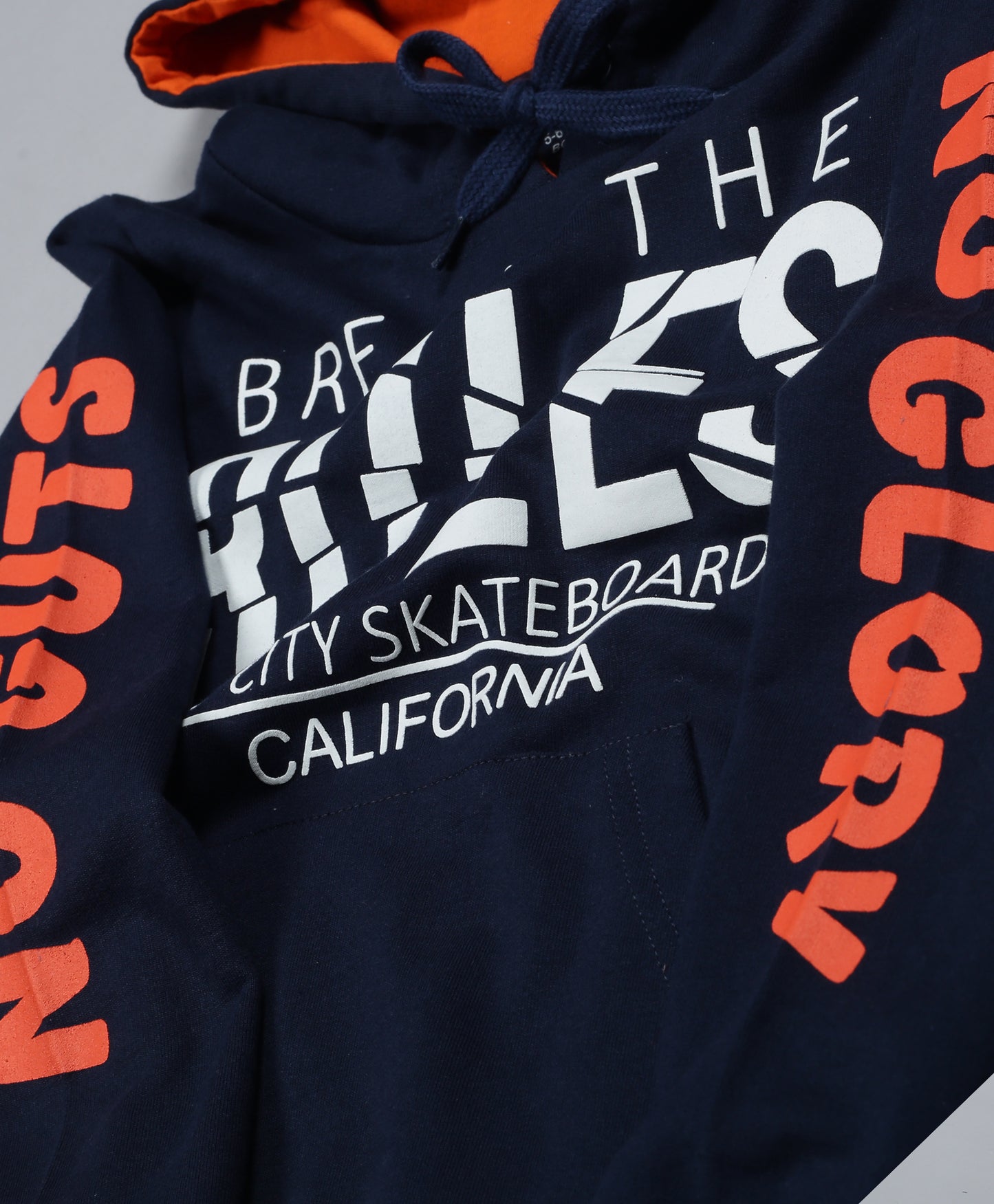 Raised Print Hooded Sweatshirt and Printed Jogger set