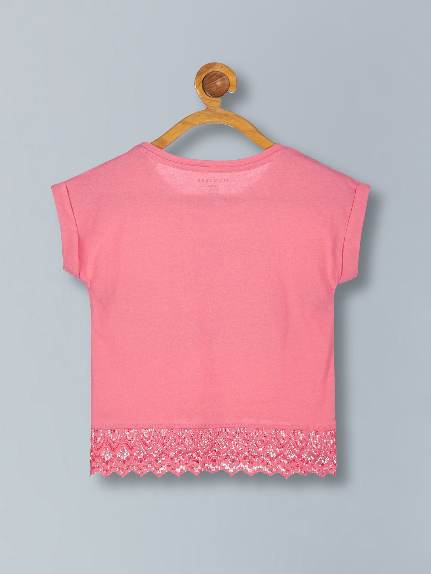 Girls Premium Cotton Crop Top With Lace Border Pack of 2