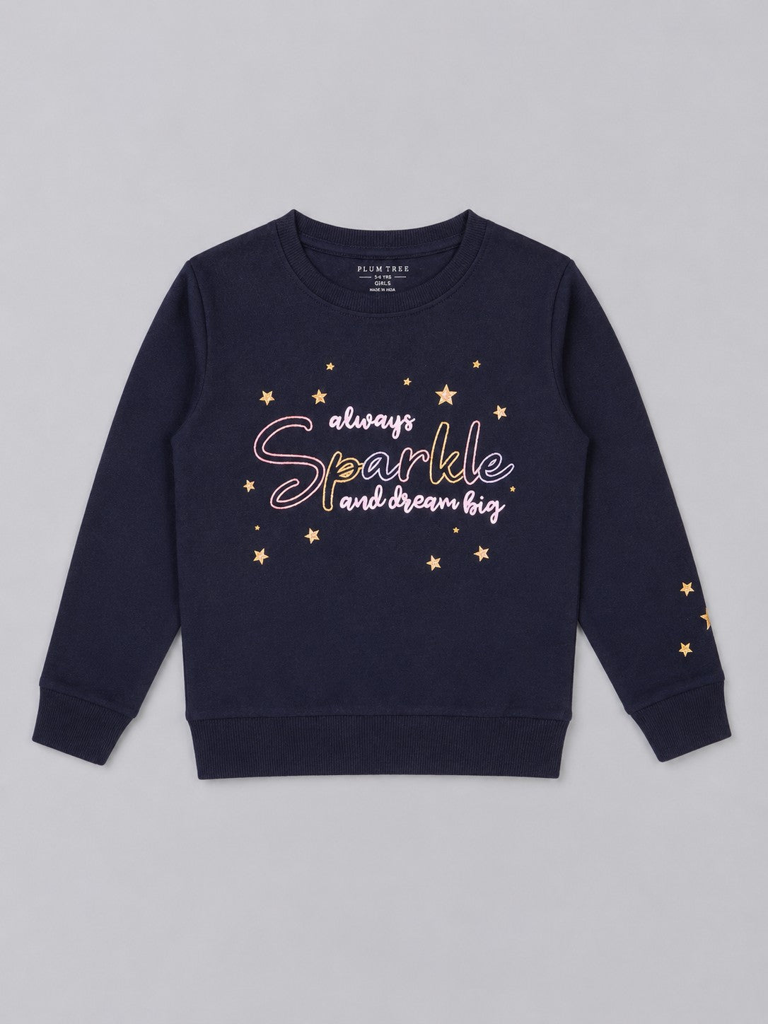 Girls Premium Soft Cotton Full Sleeve Printed Round Neck Sweatshirt