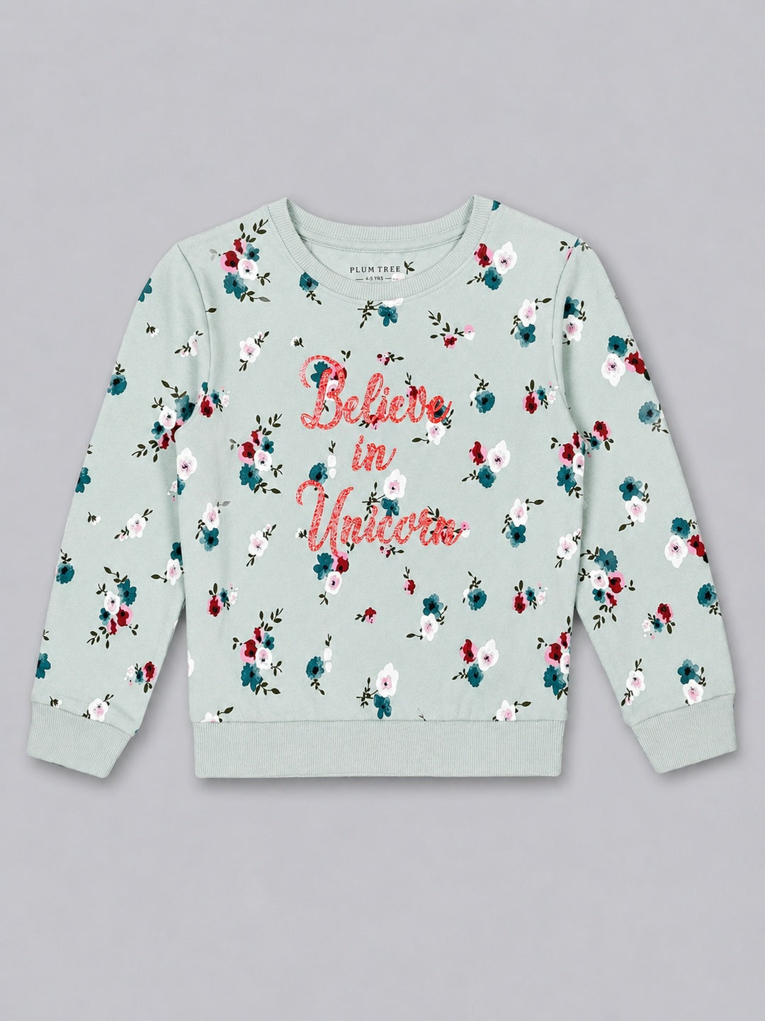 Girls Premium Soft Cotton Full Sleeve Printed Round Neck Sweatshirt