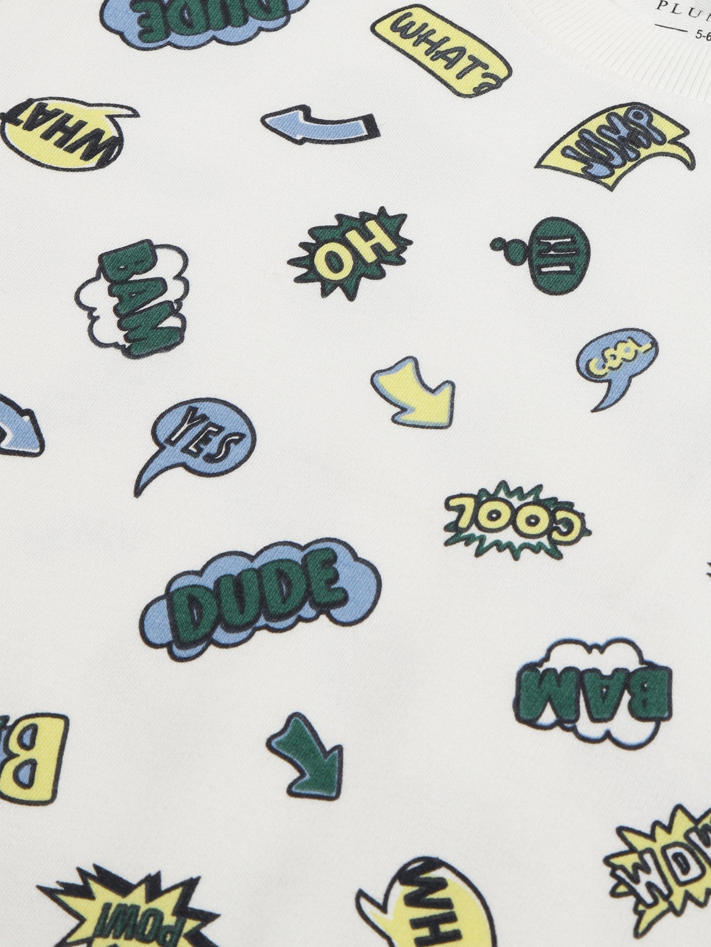 Round Neck Pullover Sweatshirt and Printed Jogger set- Grey and Blue