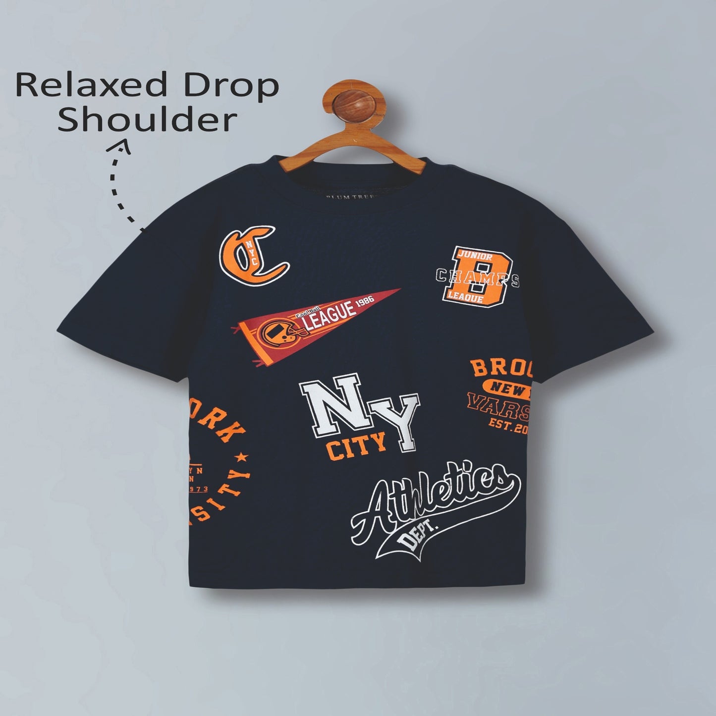 Boys Premium Cotton  Printed Oversized T-shirt pack of  2