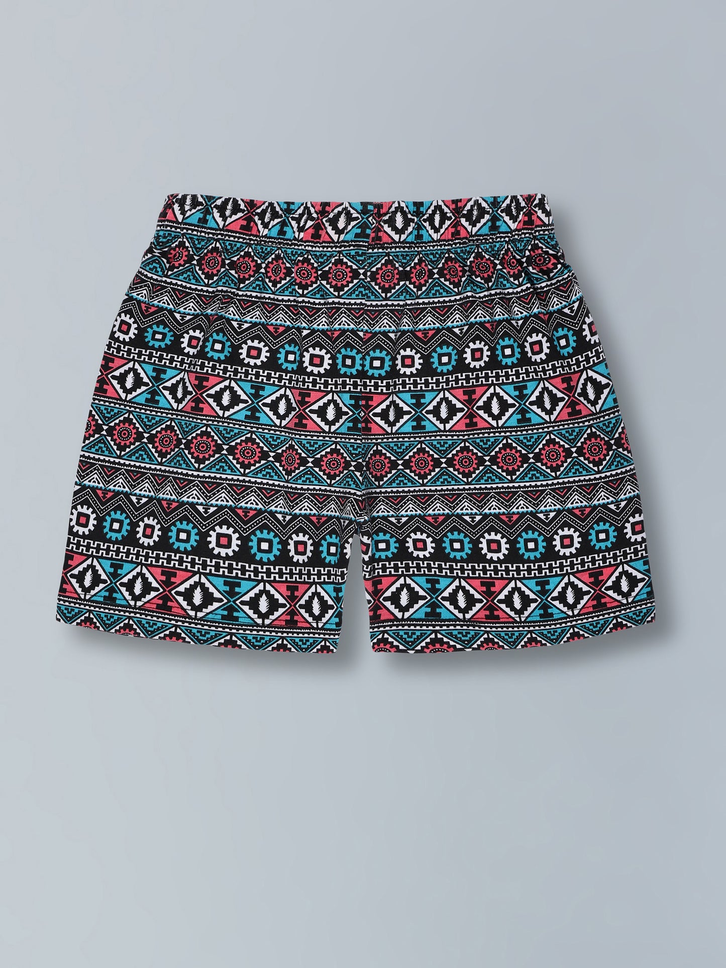 Girls Premium Cotton Printed Knit Shorts Pack Of 2