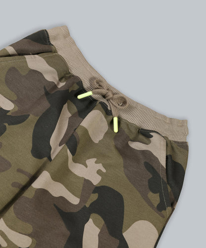 Boys Camo Cargo Pocket Jogger Pants