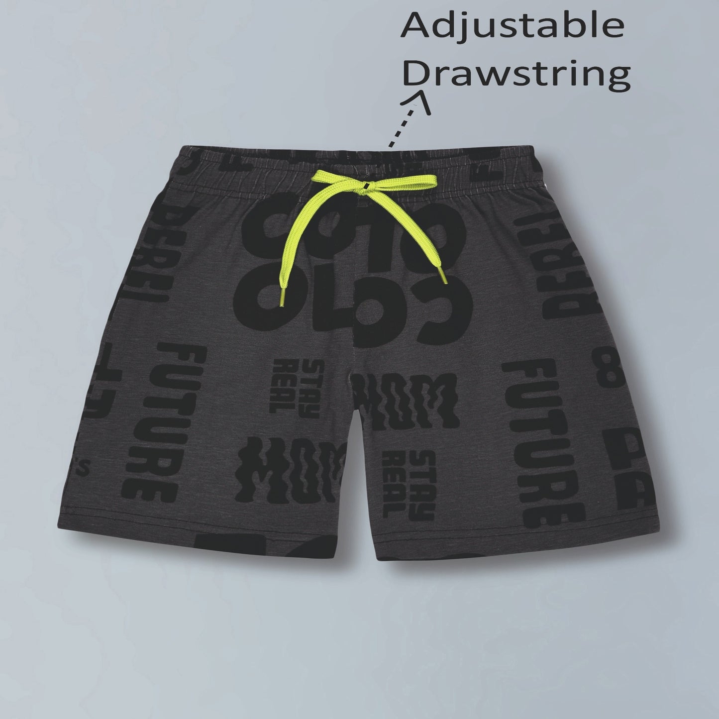 Boys Premium Cotton Printed Knit Shorts Pack Of 2