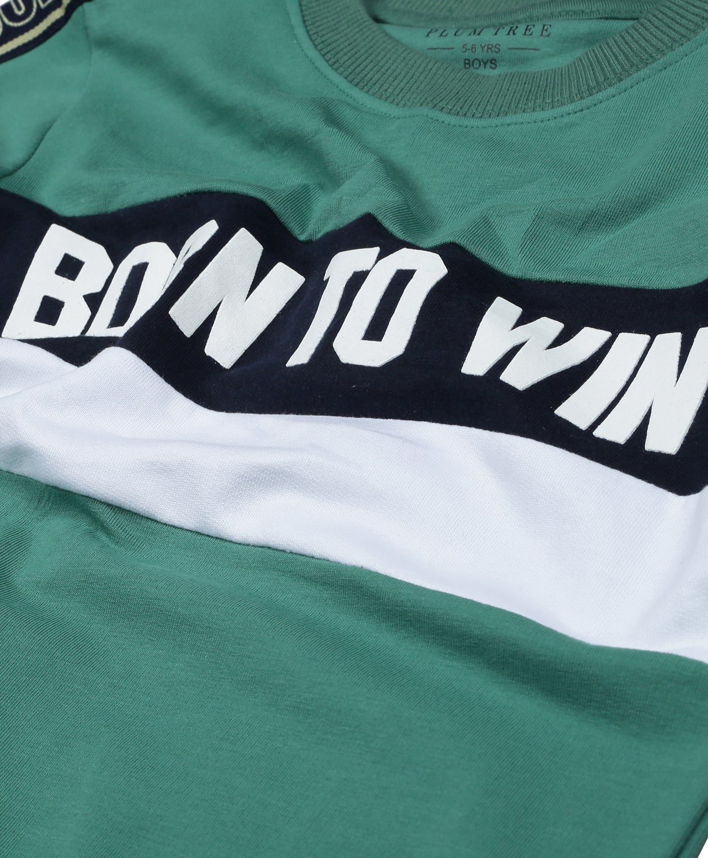 Round Neck Pullover Sweatshirt and Printed Jogger set