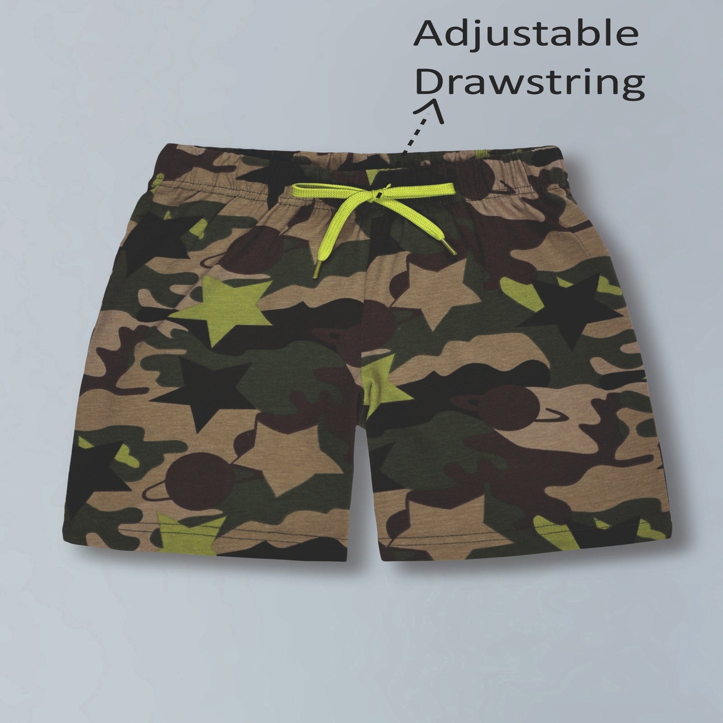 Boys Premium Cotton Printed Knit Shorts Pack Of 2