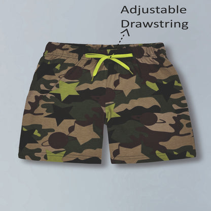 Boys Premium Cotton Printed Knit Shorts Pack Of 2